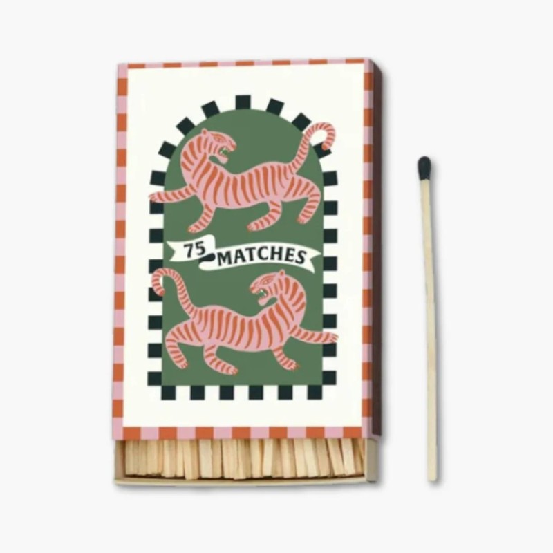 Caja Cerillas A Dopo Tiger Paddywax – tigre salvaje mediterráneo