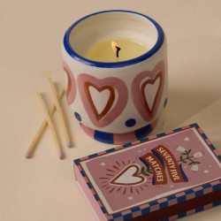 Vela A Dopo Hearts Rosewood Vanilla – cerámica dulce amaderada