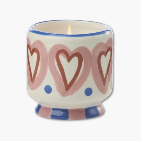 Vela A Dopo Hearts Rosewood Vanilla – cerámica dulce amaderada
