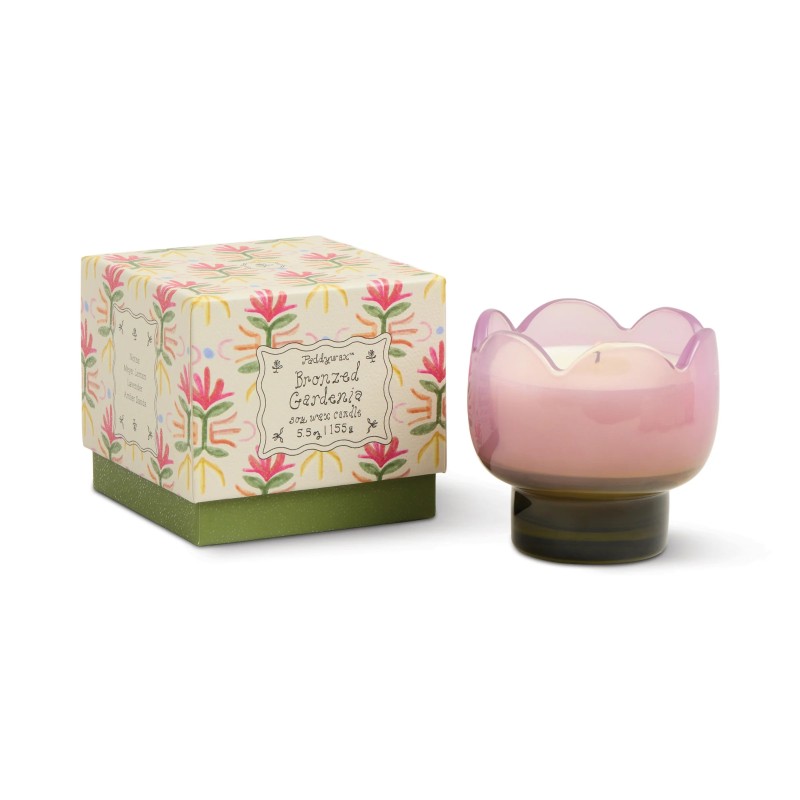 Vela de cristal Bronzed Gardenia Paddywax – floral primaveral elegante