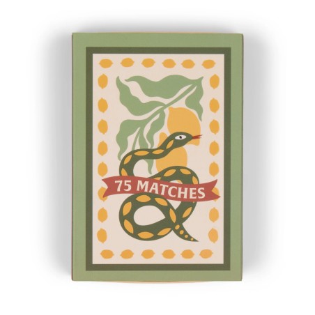 A Dopo Caja Cerillas Snake Yellow Paddywax – diseño serpiente exótico